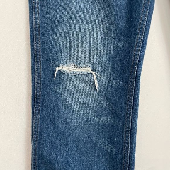 RE/DONE 90s High Rise Loose Jeans Destroyed Broken Blue - Picture 11 of 12